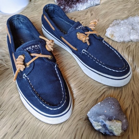 Sperry Top-Siders Navy Canvas Style Shoe - Picture 4 of 7